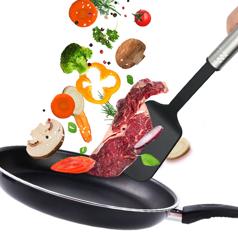 Wholesale nylon stainless steel household kitchenware, cooking spatulas and spoons, cooking utensils, complete sets of kitchen tools for cooking Specification image