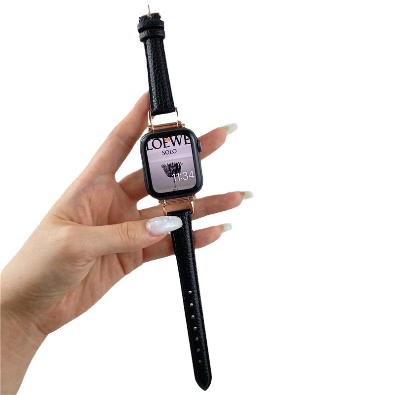 Suitable for women's leather se applewatch band, Apple Watch S7/6/5/4/3/2 Item Picture