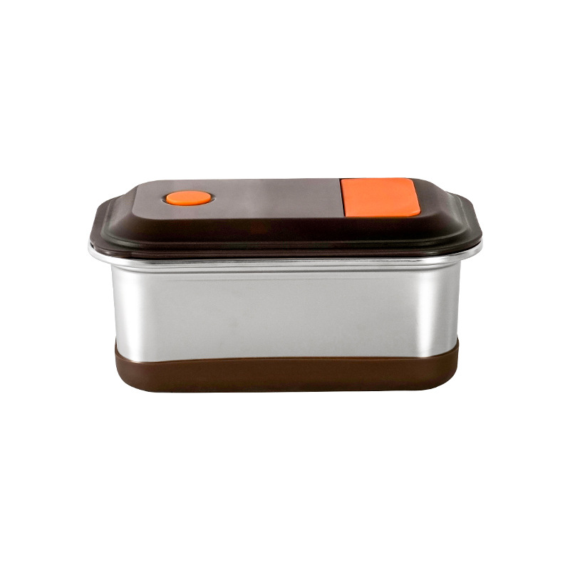 This 304 stainless steel double-layer lunch box, a portable and insulated lunch box with compartments, is patented by Europe and Japan. It can be used in a microwave oven for students at work Item Picture