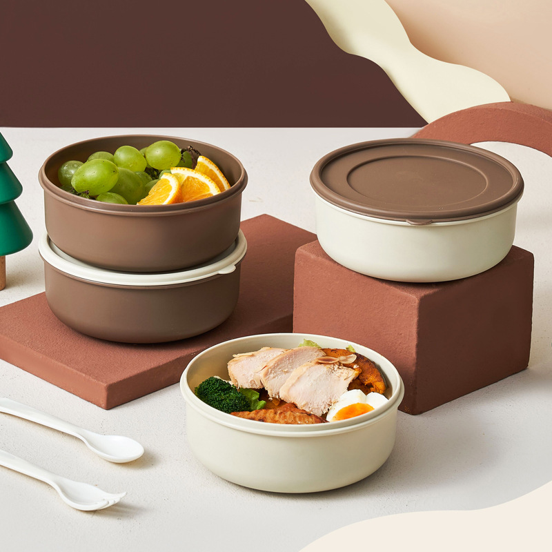 高颜值双层便当盒上班族带饭便携饭盒餐盒微波炉加热密封保鲜盒