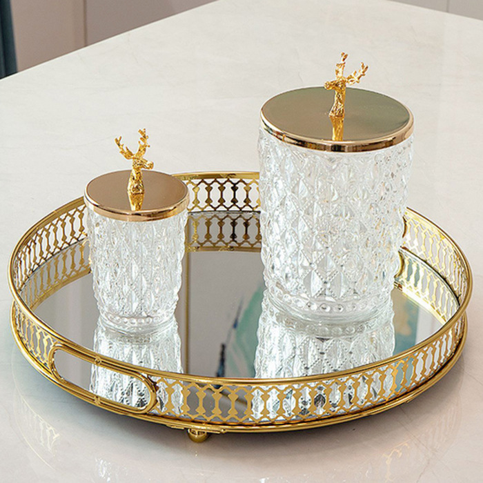 工厂直销加工单向透视玻璃镀膜玻璃镜面玻璃银色茶色圆形玻璃托盘