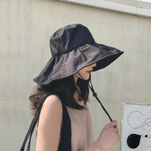 UPF50+夏季新黑胶涂层防紫外线遮阳帽子春夏透气防晒盆帽现货批发