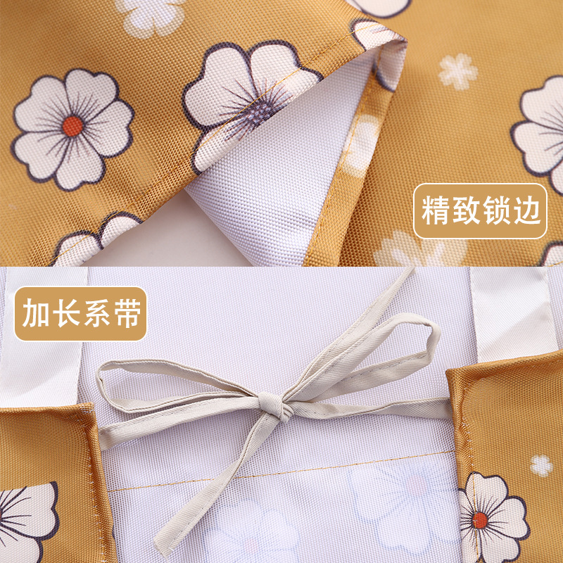 Wholesale Apron Waterproof And Oil-Proof Female Household Kitchen Apron Fashion Korean Version Of Anti-Fouling Work Clothes Waist details Picture
