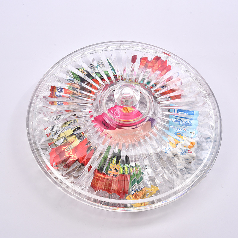 New Acrylic Dry Fruit Plate Meeting Room Division With Cover Melon And Fruit Box Modern European Plastic Fruit Plate Wholesale Specification drawing
