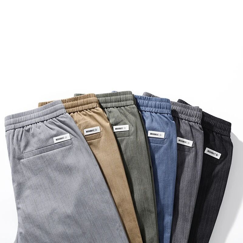 Tencel jeans men's Spring/Summer 2022 thin, slimming, straight-leg, trendy and versatile ice silk casual long pants men's wear Item Picture