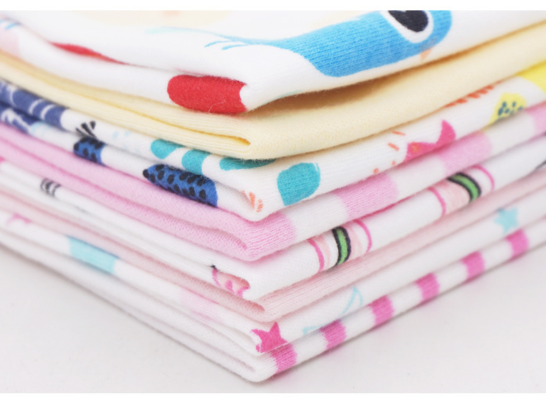 momscare婴儿小方巾/喂奶巾口水巾均码8件装棉布固定花色详情图4