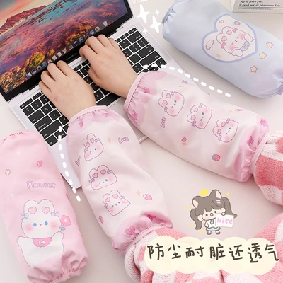 2022 Cute Cartoon Waterproof Sleeve Lengthened Girls Anti-Fouling Cuff Protective Sleeve Down Jacket Protective Sleeve
