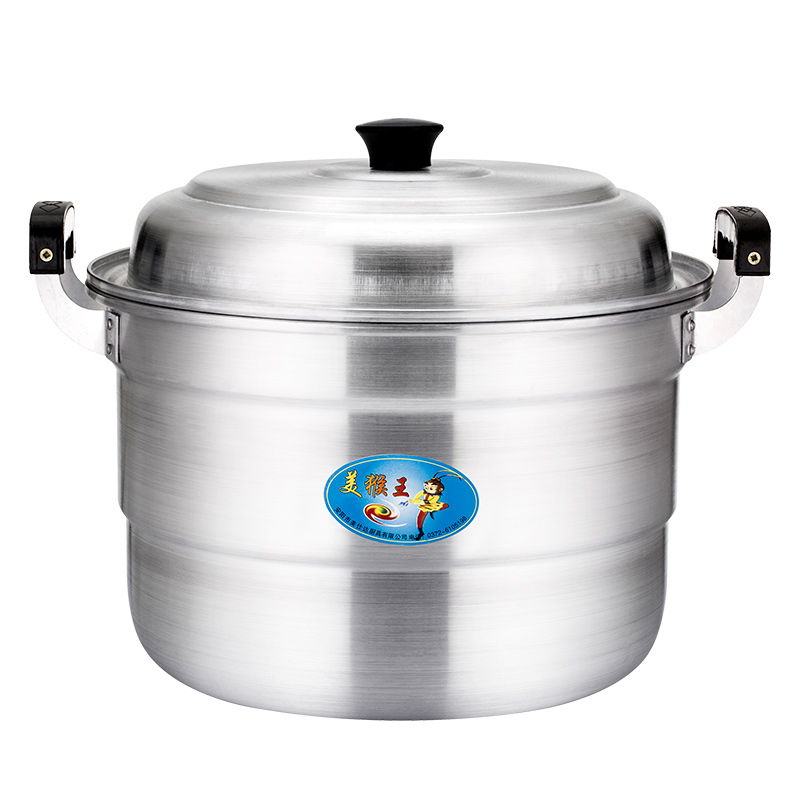 Thickened pure aluminum double-layer large aluminum steamer, aluminum soup pot, old-fashioned aluminum pot, household gas water boiling pot, extra-large size for regular cooking Application Scenario