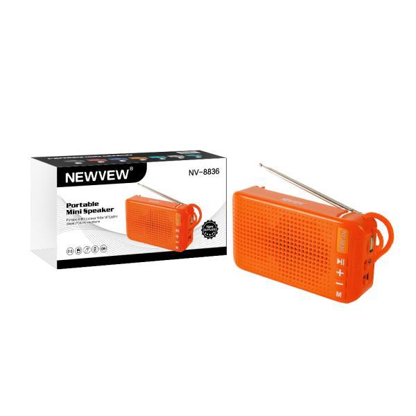 Portable Solar Antenna /Fm/Usb/Tf Card /Tws Bluetooth Speaker With Flashlight Nv-8836 Item Picture