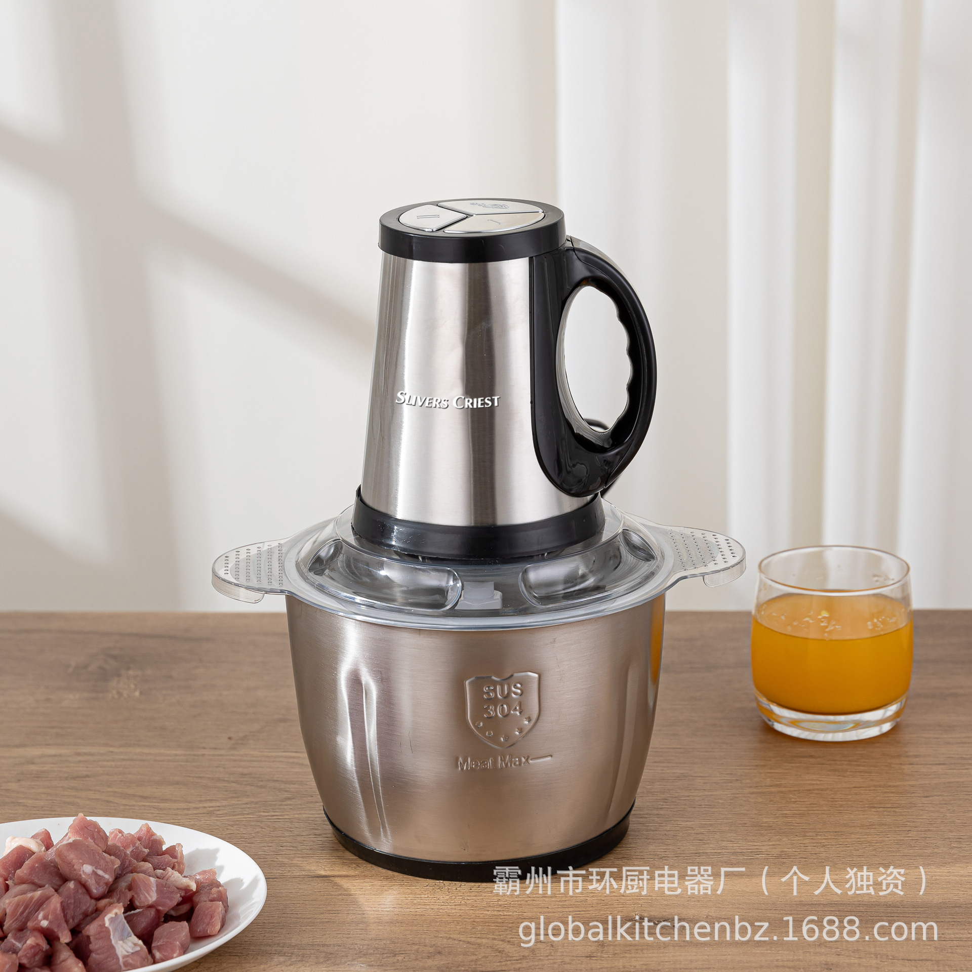 Export 3.5-Liter English Color Box, European Standard Plug, Blender, Food Processor, European Standard Stainless Steel Application Scenario