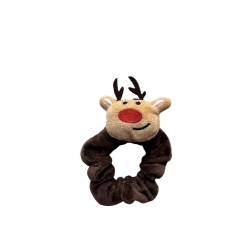 Cross-border Christmas hair band, new European and American pig large intestine hair band, Santa Claus cartoon head reindeer hair band headwear, cotton stuffed doll cute hair band atmosphere accessory Application Scenario