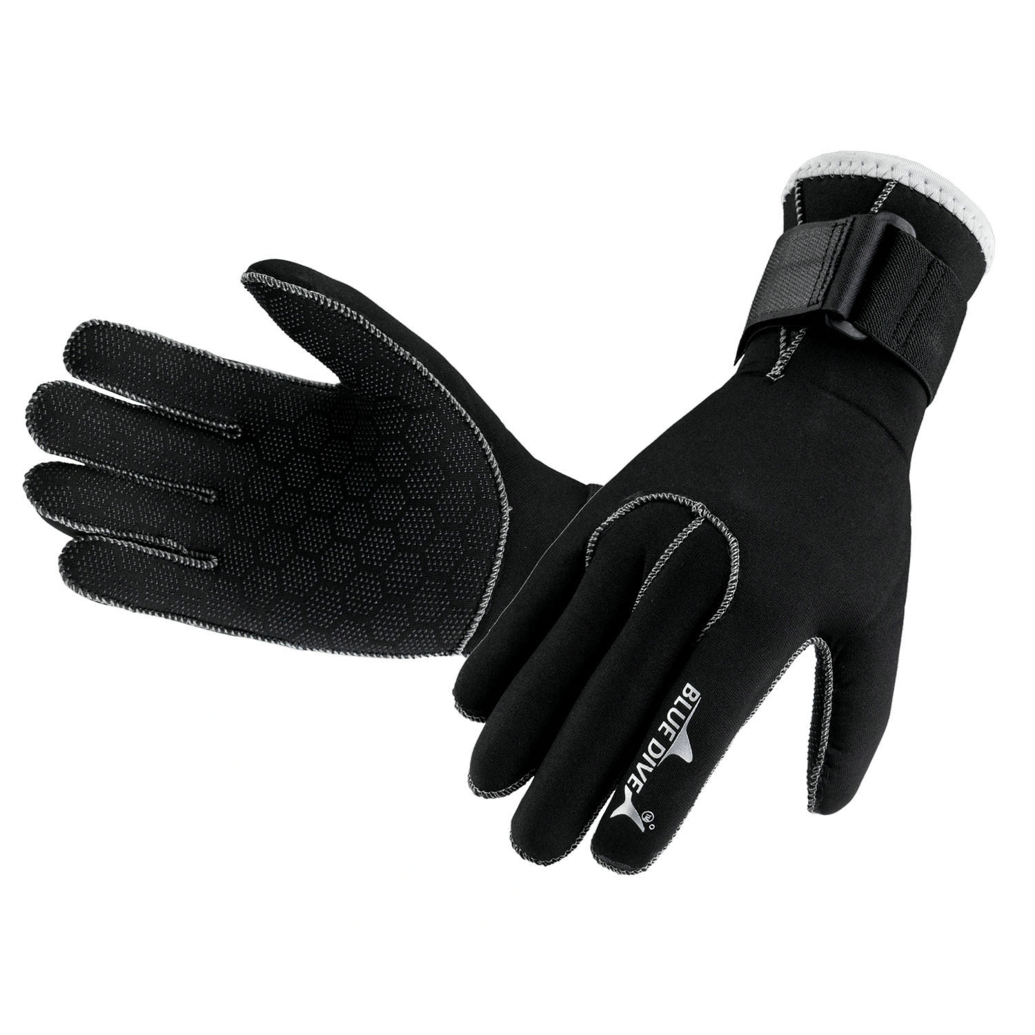 3mm thick snorkeling deep anti-slip waterproof warm wear anti-scratch professional surf diving gloves anti-cut and anti-slip details Picture