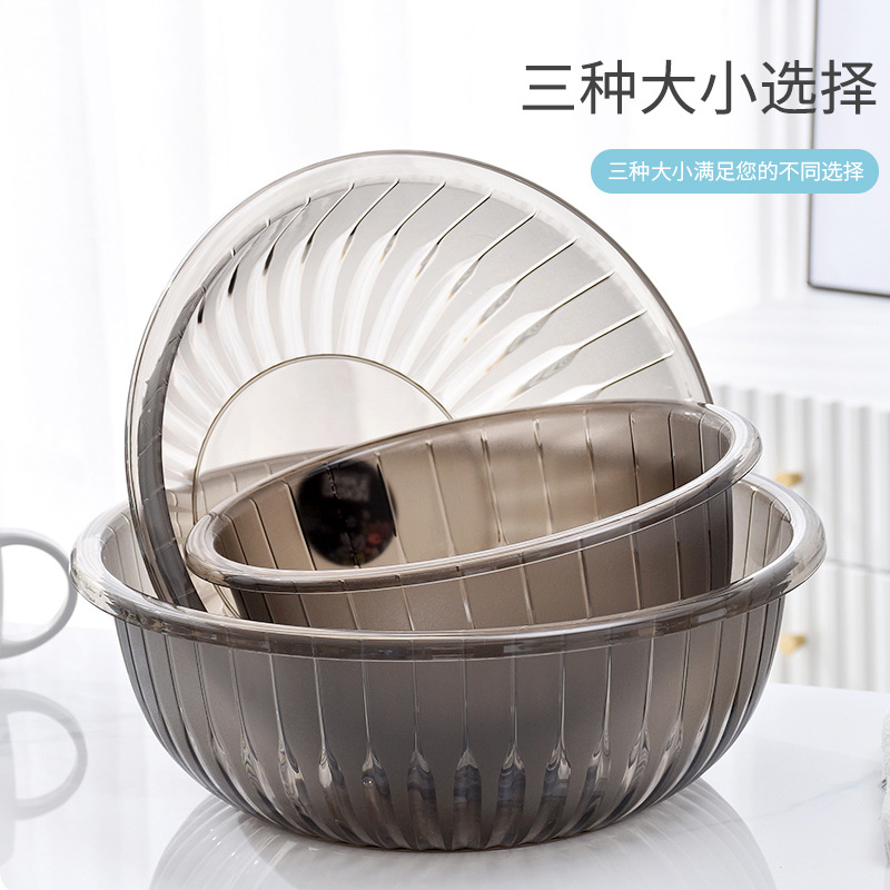 Thickened durable household wash basin Plastic large laundry basin Kitchen wash basin Student dormitory wash basin 01201-908 Specification drawing