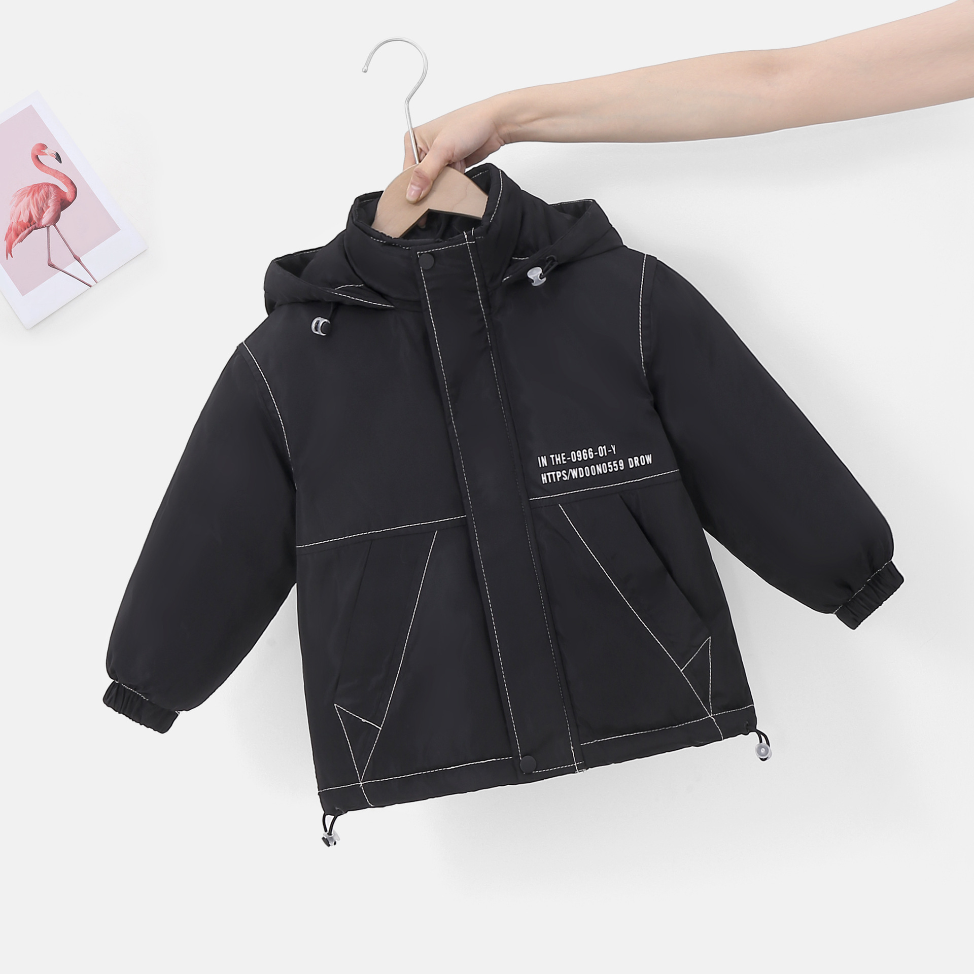 New children's down jackets for 2022: Thickened, warm, hooded winter jackets for boys and girls from Zhongda Tong with visible threads details Picture