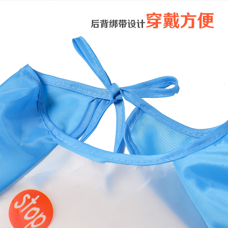 儿童防水防脏长袖罩衣宝宝吃饭围裙画画反穿衣可爱卡通围兜 Application Scenario