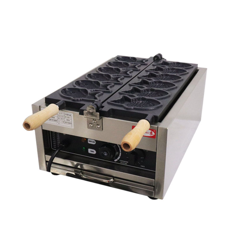 Qianmai FY-1101A Electric taiyaki Open Carp Gas carved Fish yaki commercial start-up snack stall machine Item Picture
