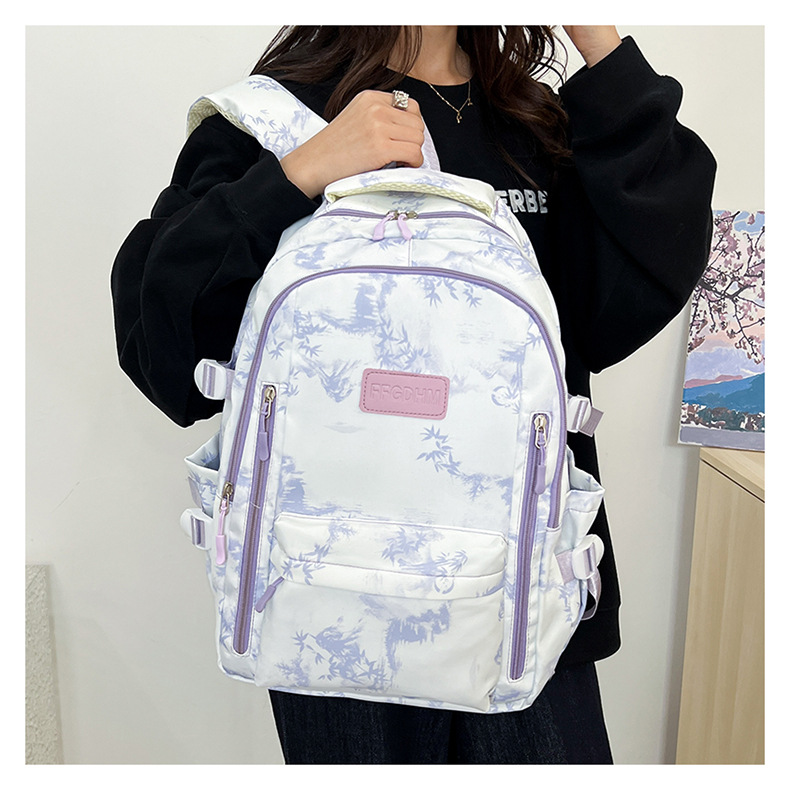 Wholesale new Chinese-style bamboo joint schoolbags with a niche design for reducing burdens, lightweight and versatile student backpacks pic 8