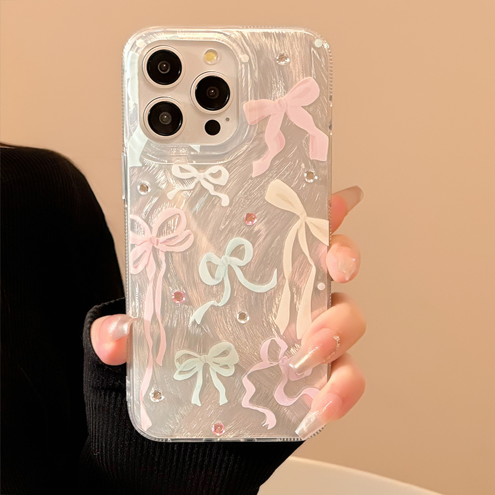 Dopamine Colorful Bow 17promax iphone16 compatible iPhone 16 phone case 14/13 Feather imd pic 30