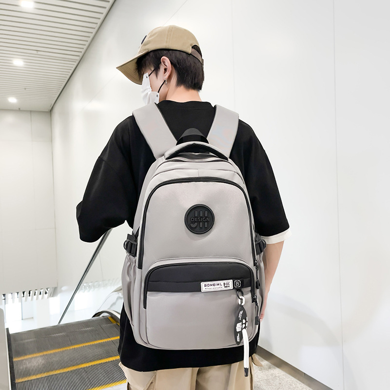 Schoolbag for boys, high school students, large capacity, 2025 new trendy brand backpack, lightweight backpack, college students' trend