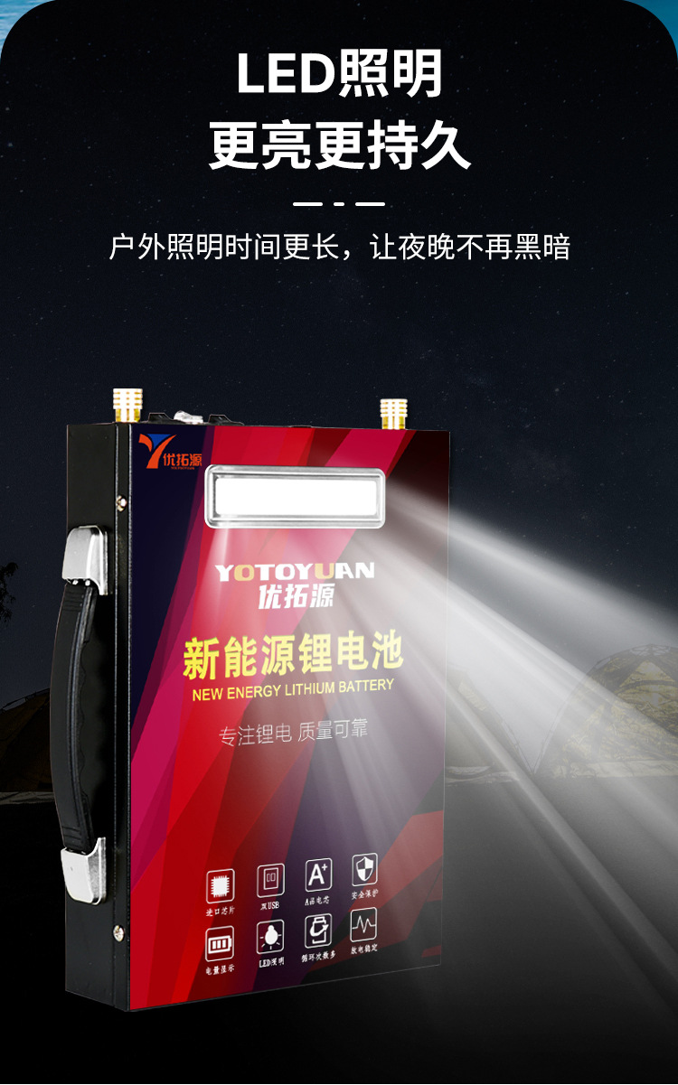 Wholesale of portable outdoor large-capacity 12V lithium battery ternary polymer mobile power banks, electrical and electronic batteries pic 15