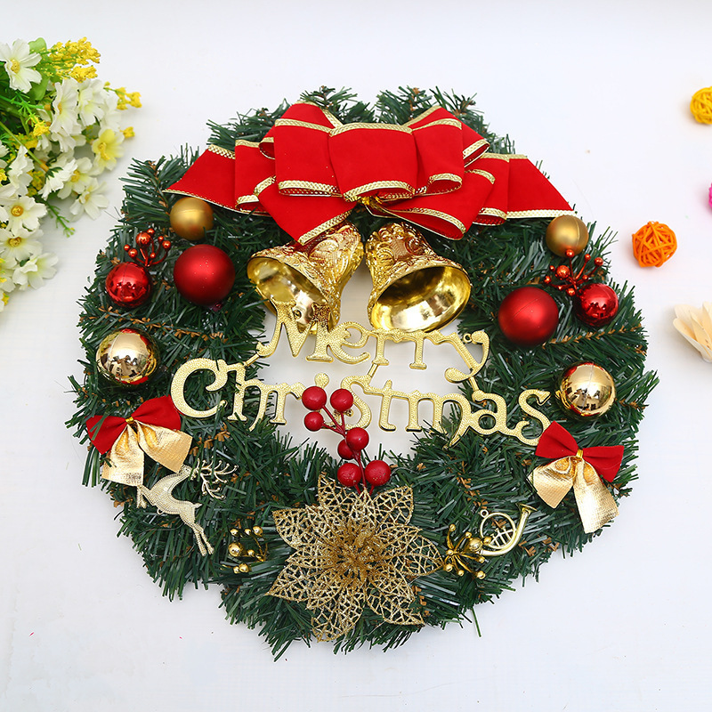 Christmas wreaths American style 30CM decorative door hanging new pendant rattan wreath 40CM garden layout hotel shopping mall Application Scenario