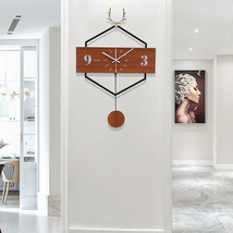 美式钟表挂钟客厅现代简约时钟创意家用时尚挂表大气北欧挂钟