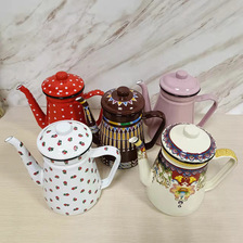 现货直销搪瓷水壶茶壶调料壶多色可选家居厨房用具