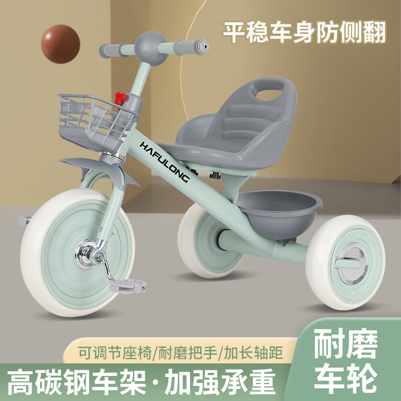 新款儿童三轮车2-3-5岁轻便可骑行宝宝脚踏车幼儿脚踩三轮车混批