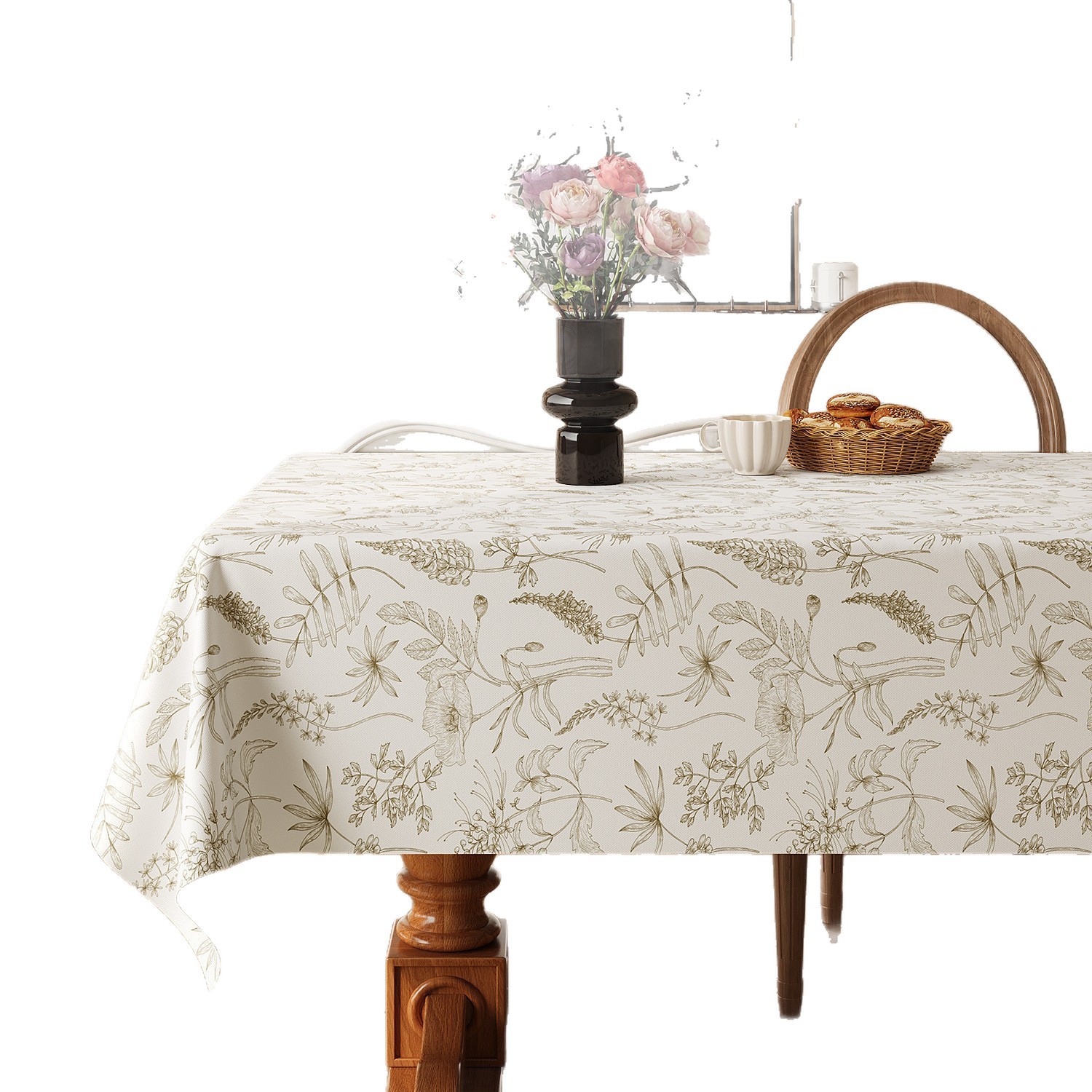 ولا تُغسل أغطية المائدة الطازجة من الماء والزيت والحرق Item Picture