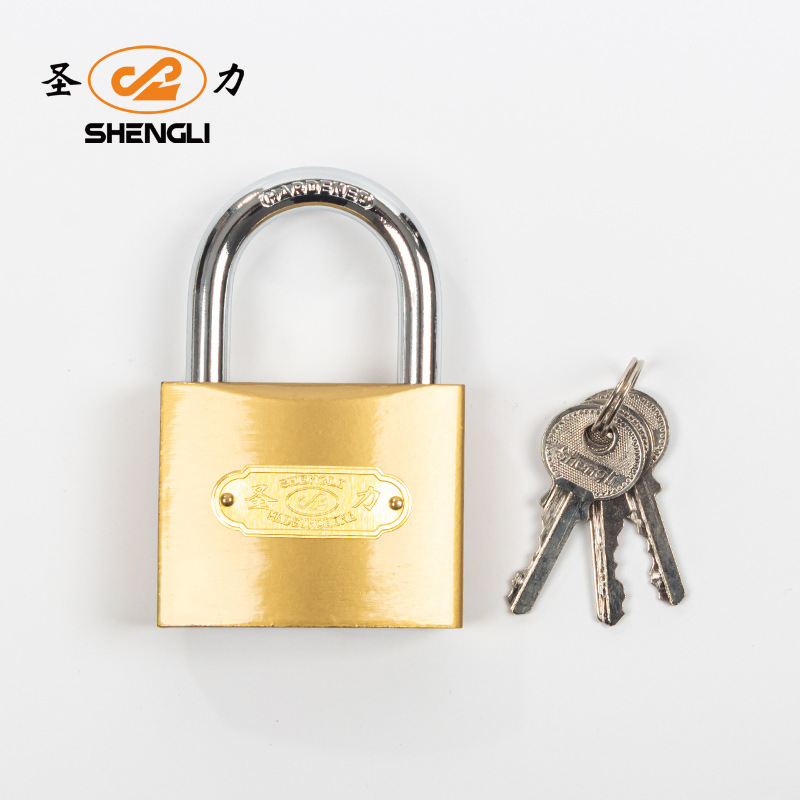 Shengli Factory wholesals copper-like padlock cores, which can be customized for export. Door locks, cabinet locks and anti-theft locks can be made through and open details Picture