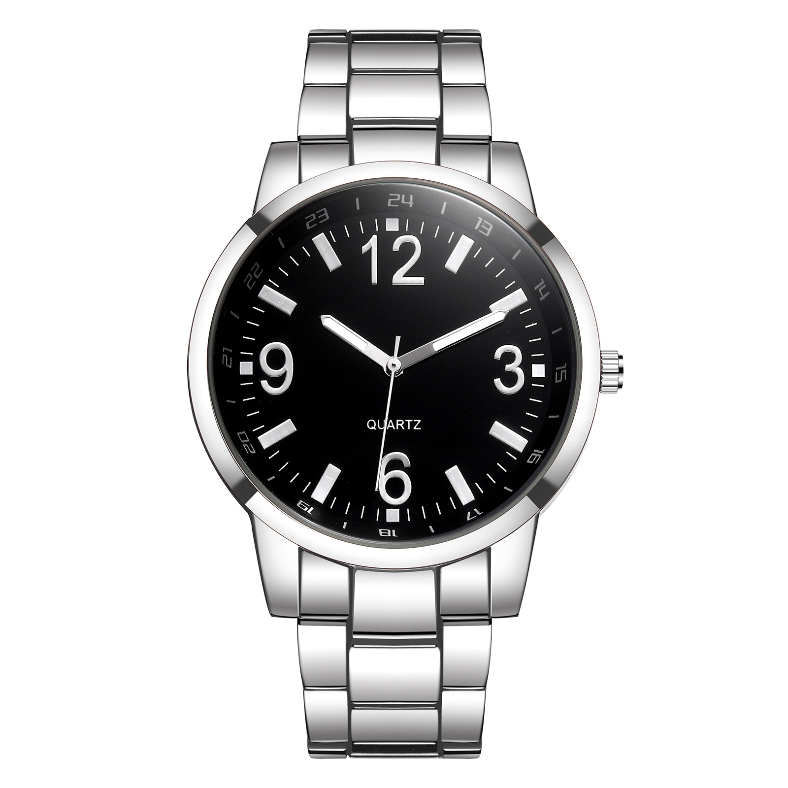 Quartz watch manufacturer direct sales waterproof men's watches with business style and large dials are selling well on cross-border e-commerce platform Amazon Specification image