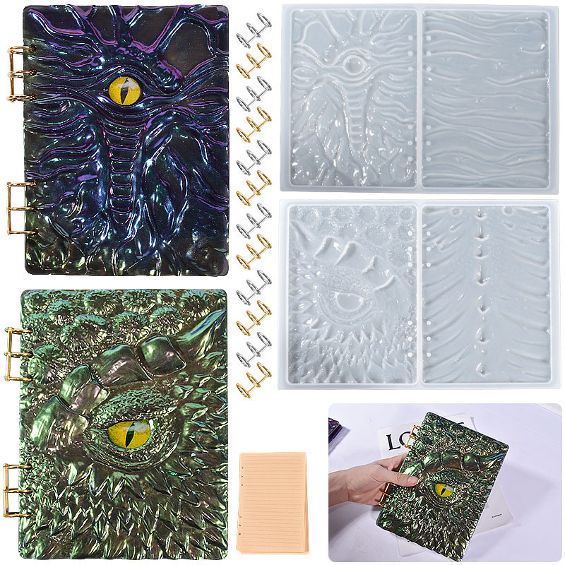 Epoxy resin Cthulhu Wind Dragon Eye written mold 3D relief A5 notebook book cover Silicone mold resin decorative item