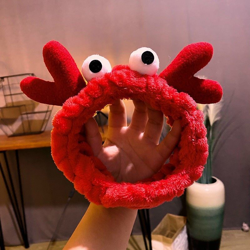 Korean Network Red Big Eyes Antler Hair Band Animal Cartoon Hair Band Face Mask Hair Band Wholesale Women Hair Accessories Specification drawing
