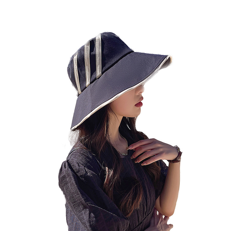 Logo Picture Double Sided Fisherman Hat Sunshade Sun Block Hat Large Eaves Summer Basin Hat Trend Sun Hat Print Logo Item Picture