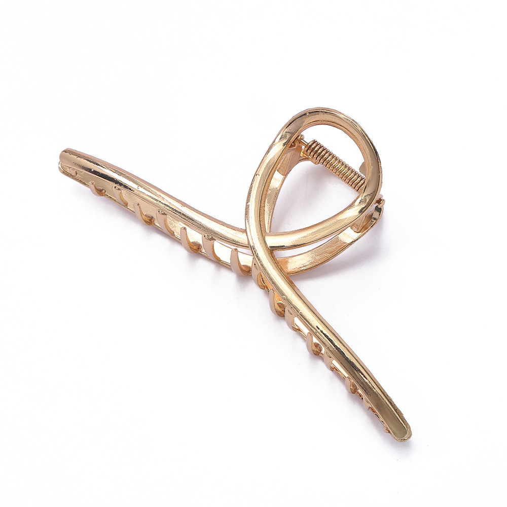 Extra-large shark clip, high-end metal hair clip, women's summer hair clip, back of the head, elegant clip headwear Item Picture