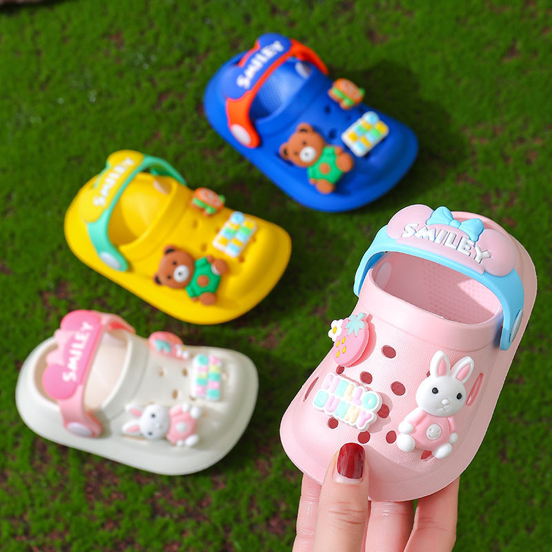 Cross-border new children's eva crocs, summer cute boys and girls, anti-slip outdoor slippers for infants and toddlers, wholesale for export Specification image