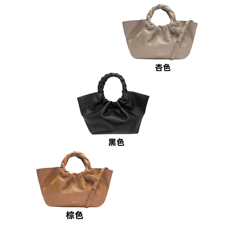 Cloud Bag Retro Woven Tote Bag For Women Crossbody Single Shoulder Pleated Bag Specification drawing
