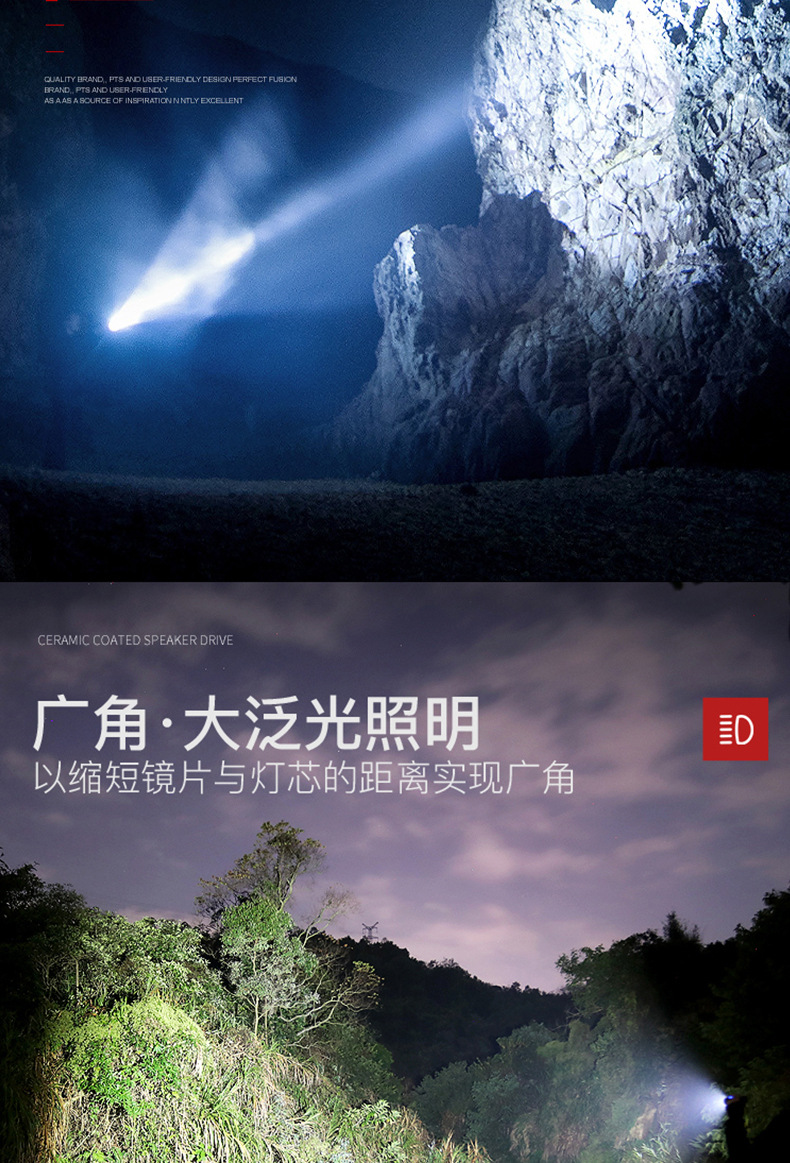 Wholesale gift of LED high-intensity small flashlight, USB rechargeable multi-functional mini student portable work lighting lamp pic 4