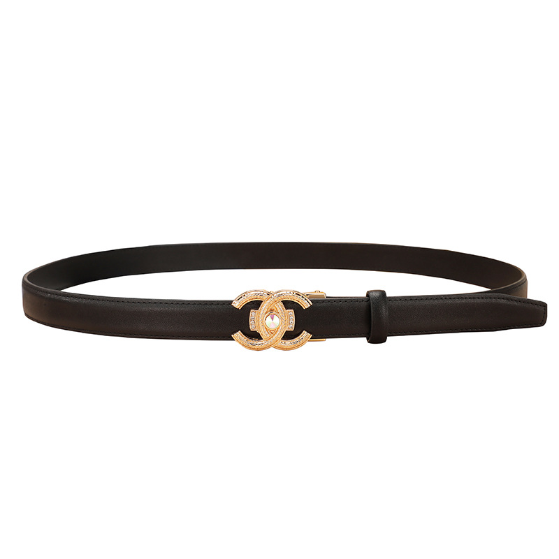 Women's leather double C classic automatic high-end feel factory direct sales decorative belt belt for women Item Picture