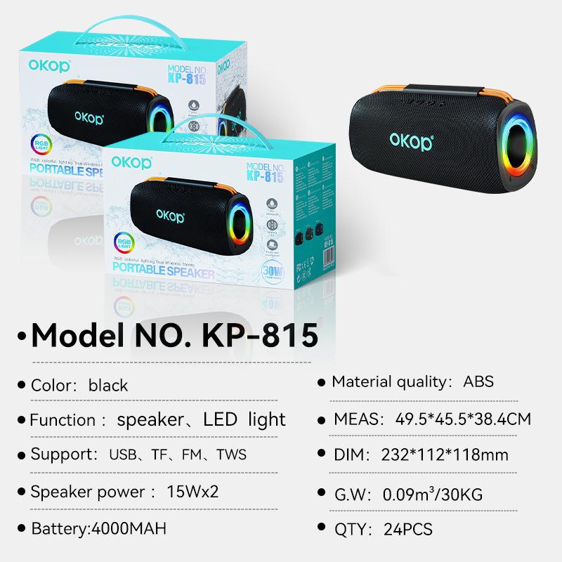 815 Best-selling RGB lighting Bluetooth Speaker for Home, desktop and outdoor use, portable handheld subwoofer, cross-border mini speaker Application Scenario