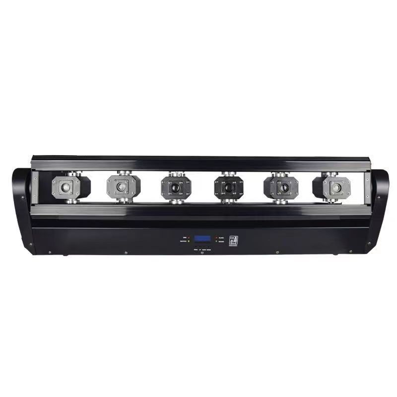 6-eye full-color moving head laser light, single red and green, 3-in-1 full-color voice-controlled laser beam light, KTV bar performance, dance stage light, laserbar Item Picture