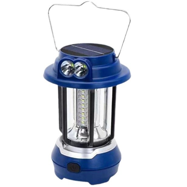 Solar-powered rechargeable horse lamp, led flashlight, high-intensity outdoor portable lighting, camping lamp, household emergency hand-held lamp