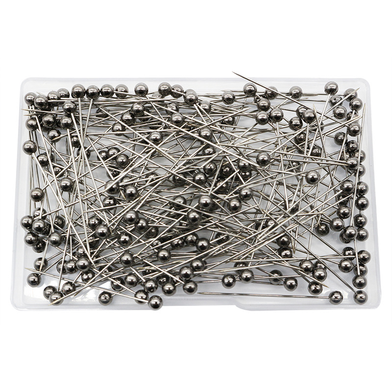 Nuevo 14mm cuatro colores metal pin 38mm acero inoxidable bola cabeza perolado pin amazon 200pcs flat box wholesale Specification image