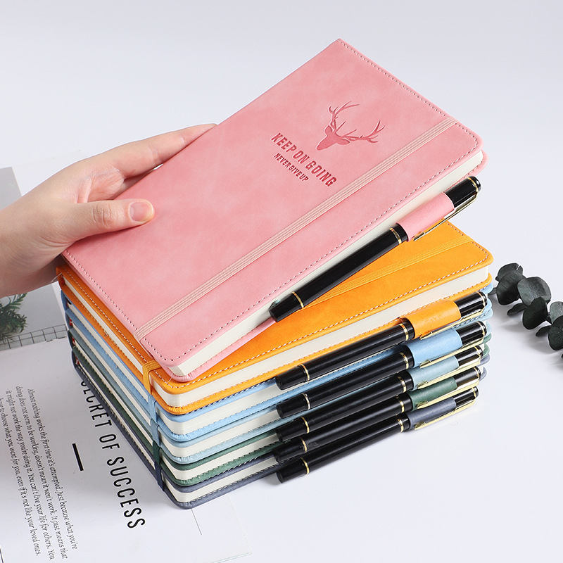 A5 Paperback Elastic Sheepskin Business Gift Box Notebook Printed Logo Notepad Student Stationery Wholesale full figure