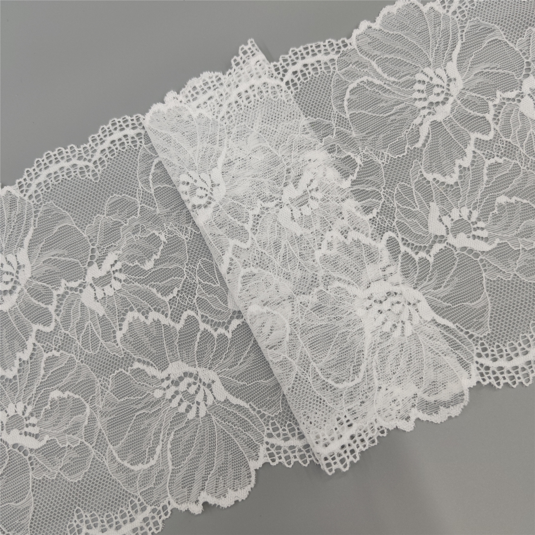 19.5cm lace elastic trim, skirt hem, children's wear, wedding dress, decorative hem, clothing trim, lace edge Item Picture