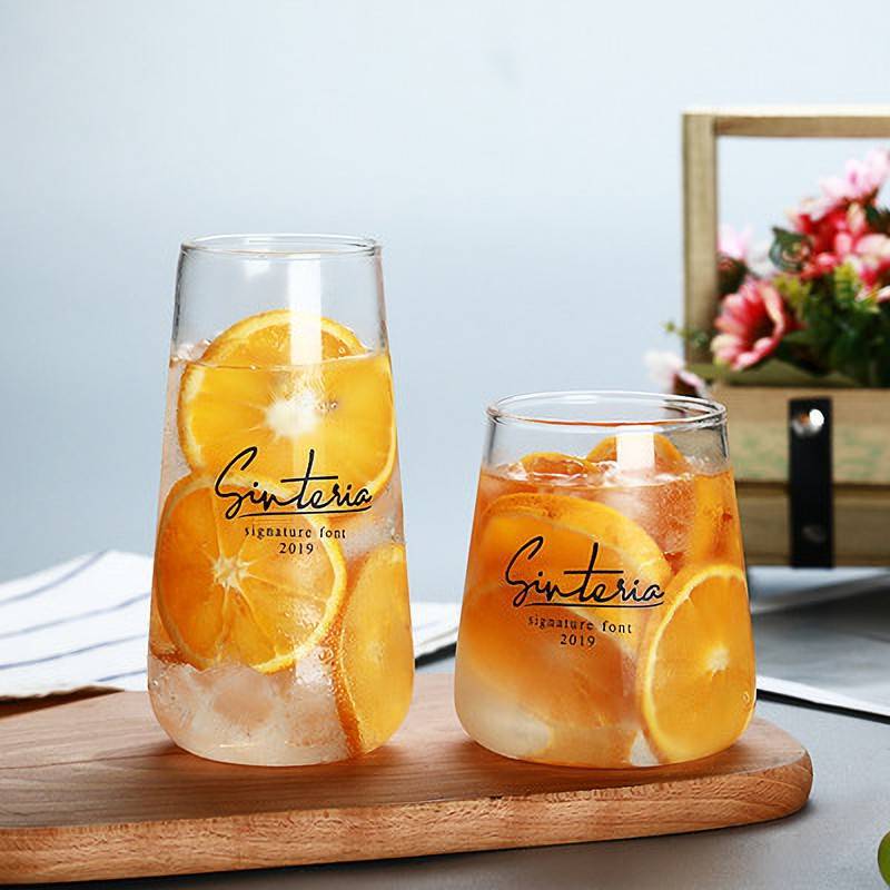 Transparent high borosilicate glass cups, high-temperature resistant household InS-style dessert cups, mousse cups, breakfast cups, milk tea cups