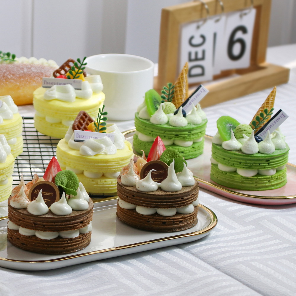 High-quality and low-priced European-style fruit dishes, round cakes, triangular cakes, European-style home decorations, photography sets, food and play