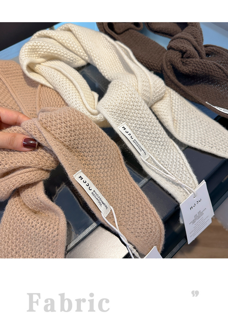 100% wool, 100% Australian wool, high-quality triangular scarf, neck protection, cashmere shawl, simple knitted scarf for women pic 3