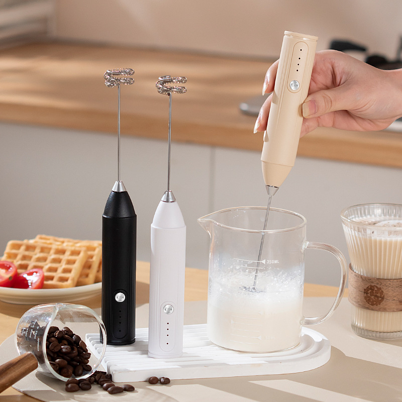 Household handheld coffee milk beater, milk coffee whipper, electric egg beater, small wireless electric milk frother details Picture