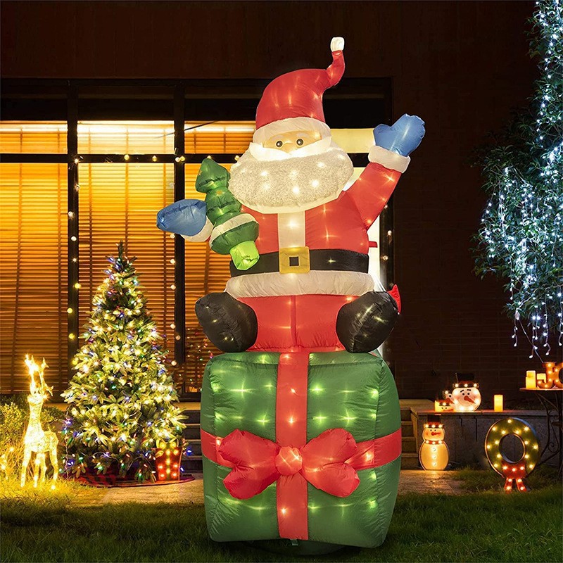 充气圣诞老人/发光摆件/圣诞摆件/充气圣诞树/圣诞装饰/圣诞装饰用品/LED七彩球细节图